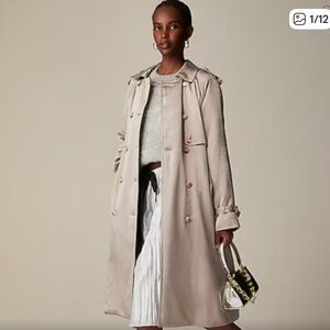 🌟NEW PRICE! J.Crew Collection Metallic Insulated Trench RARE •SIZE 8-NWT!